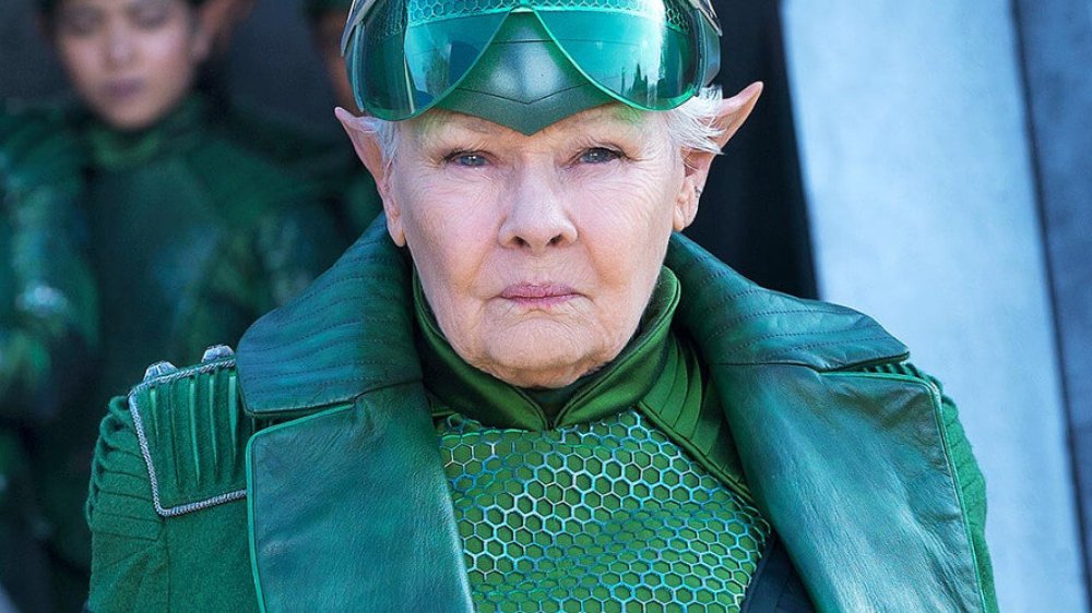 It seems criminal to dress Dame Judi Dench like this in Artemis Fowl