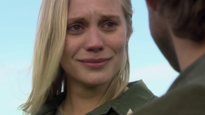 Kara saying goodbye on Battlestar Galactica