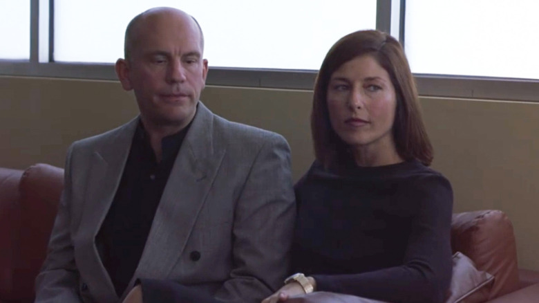 John Malkovich Catherine Keener on couch