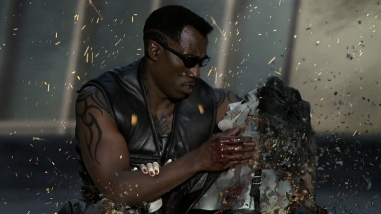 Wesley Snipes and Leonor Varela in Blade II