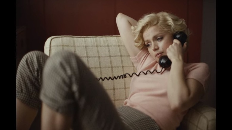 Norma Jeane talks on phone