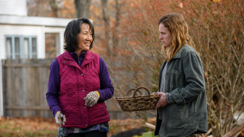 Freda Foh Shen as Ellie and Britt Robertson as Jenna in Books of Blood