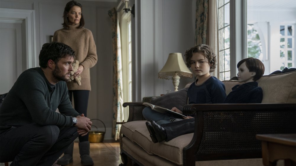 Owain Yeoman, Katie Holmes and Christopher Convery in Brahms: The Boy 2