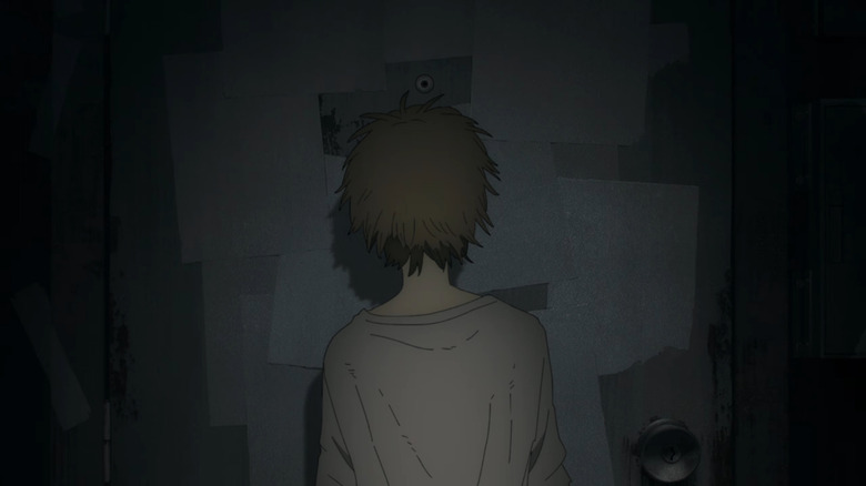 Denji looks at the door