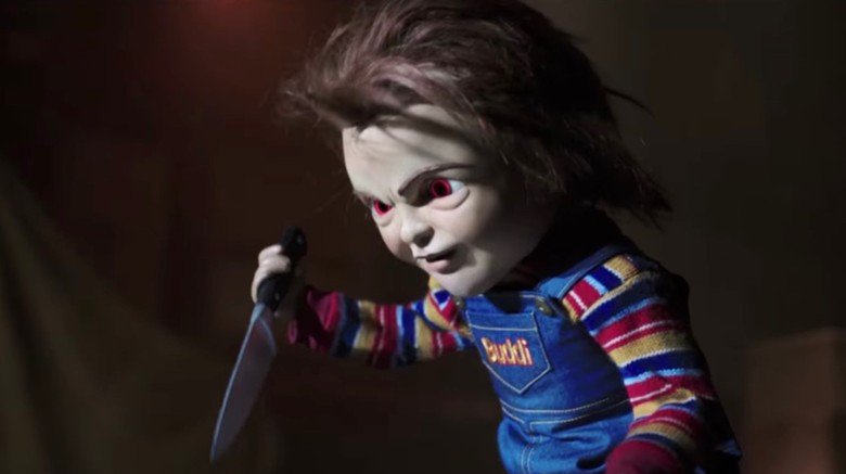 Chucky with a butcher knife