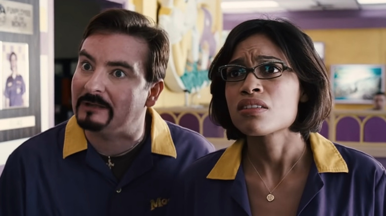 Rosario Dawson and Brian O'Halloran in Clerks II