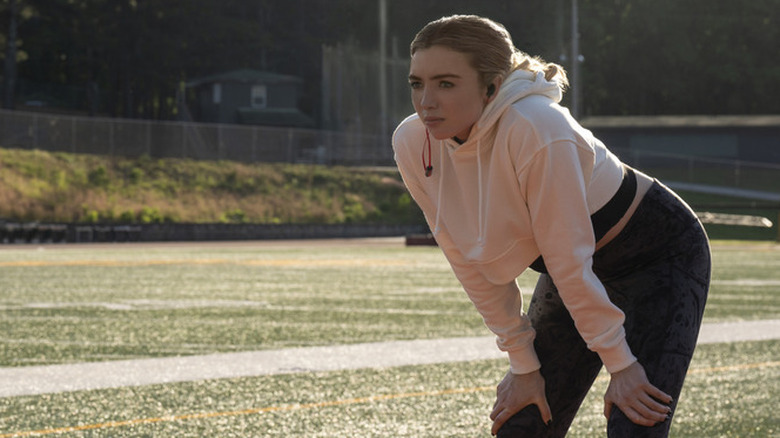 Tory training on a field on Cobra Kai Season 6