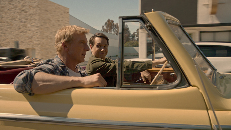 Daniel driving Johnny around Encino on Cobra Kai Season 6