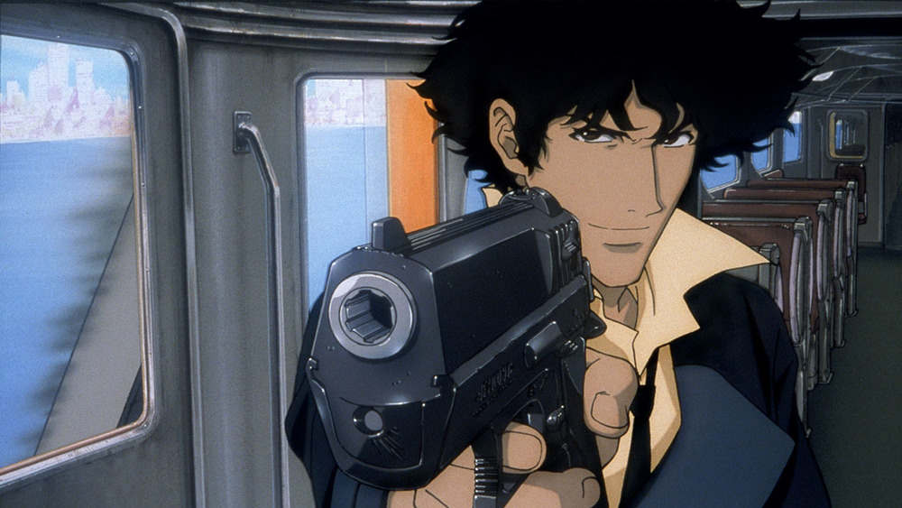 Spike Spiegel holding a gun