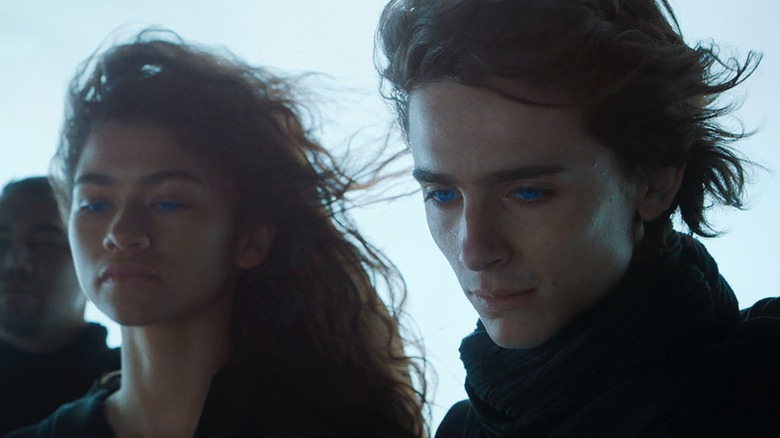 Zendaya and Timothee Chalamet in Dune 2021