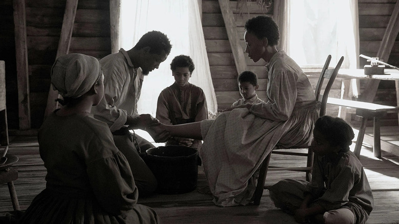 Peter washes his wife's feet