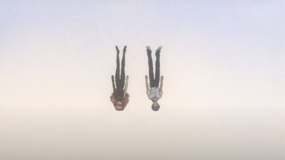 Shinji and Asuka, upside down