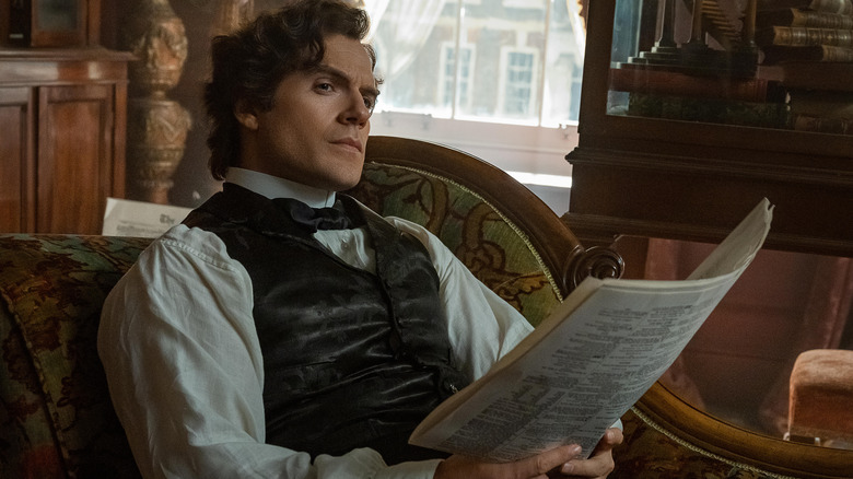 Sherlock reading newspaper