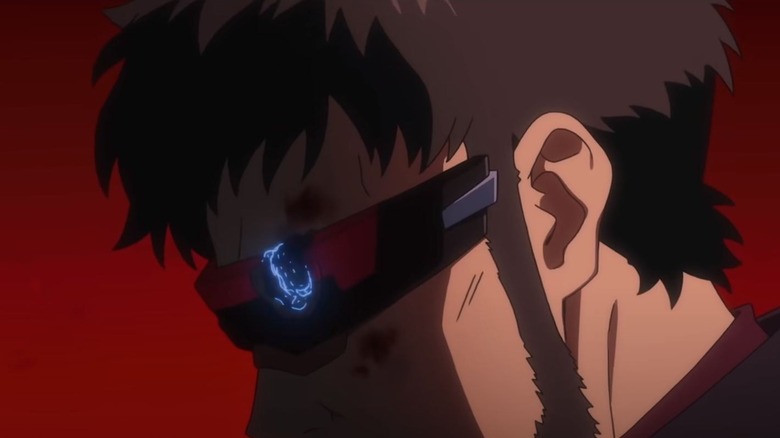 Gendo Ikari wearing a visor