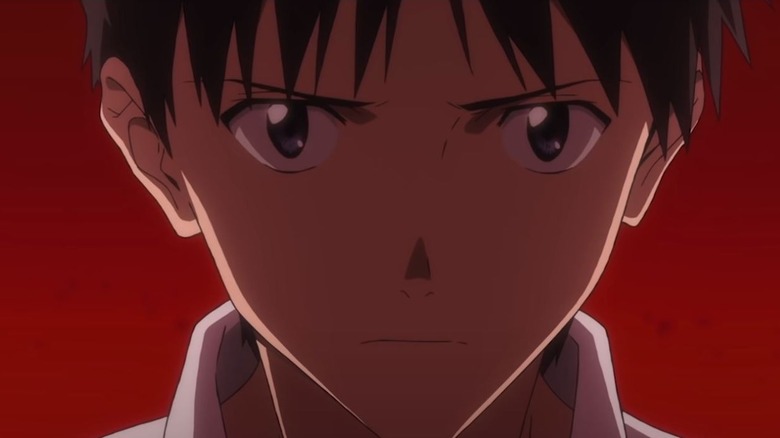 Shinji Ikari looking intense