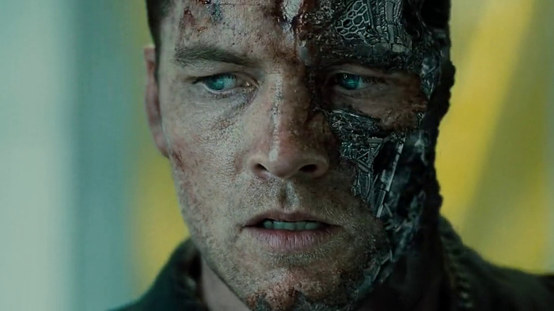 Sam Worthington half machine face