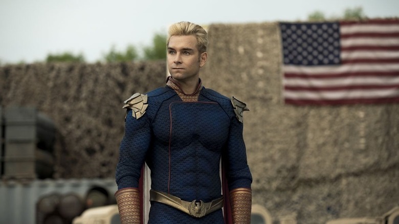 Homelander with American flag