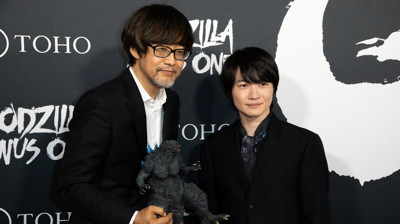 Takashi Yamazaki poses with Ryunosuke Kamiki