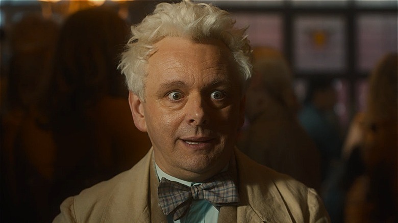 Aziraphale wide eyed 