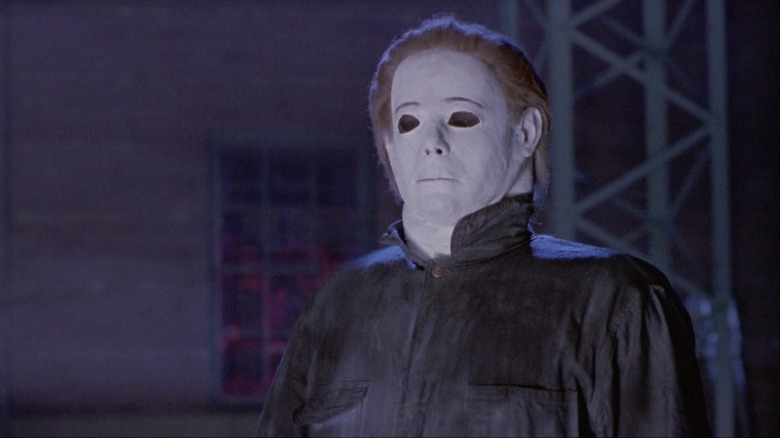 Michael Myers standing in fog