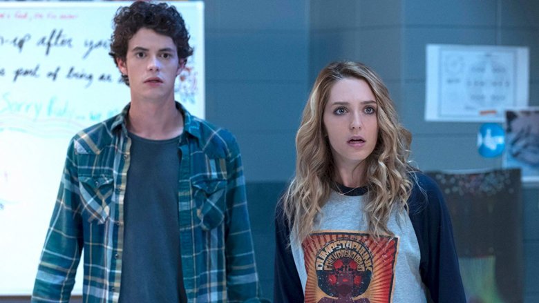 Jessica Rothe and Israel Broussard in Happy Death Day 2U 