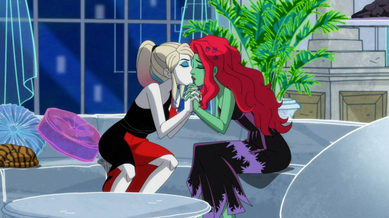 Harley and Ivy kissing