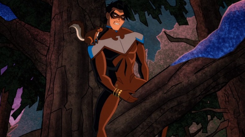 Nightwing slumped in tree