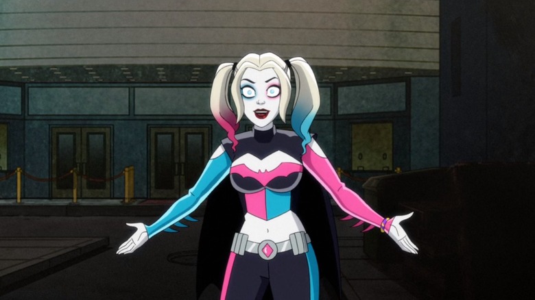 Harley Quinn wearing bat costume