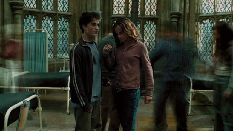 Hermione and Harry use the Time-Turner