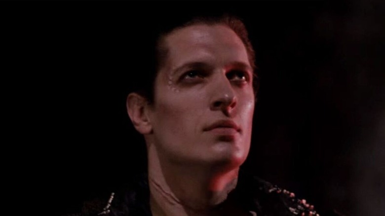 The Kurgan stares upward