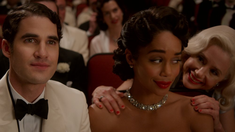 Darren Criss and Laura Harrier in Hollywood season 1