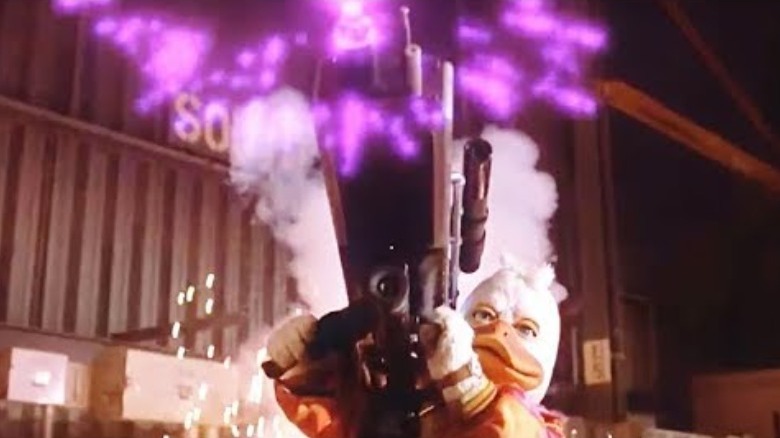 Howard the Duck firing laser weapon