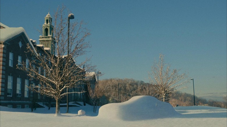 The janitor's truck buried in snow in "I'm Thinking of Ending Things"