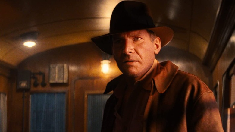 Younger Indiana Jones on a train