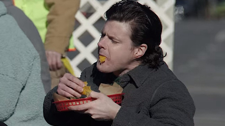 Stan Loomis eating tacos