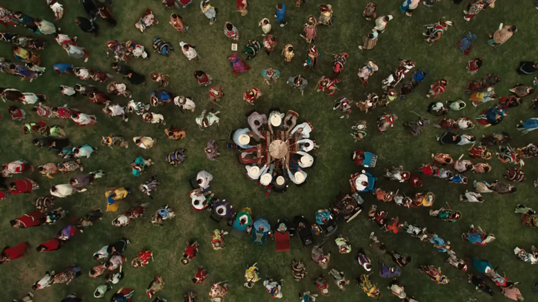 Osage drumming and dancing