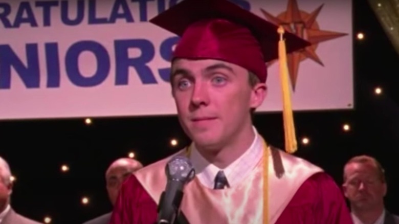 Malcolm giving his commencement speech