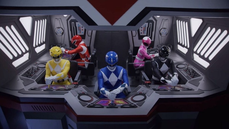 The Power Rangers in the Megazord