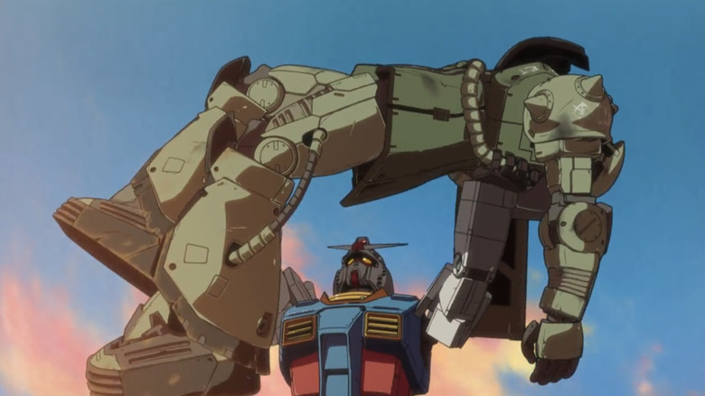 RX-78-02 Gundam lifts Doan's Zaku