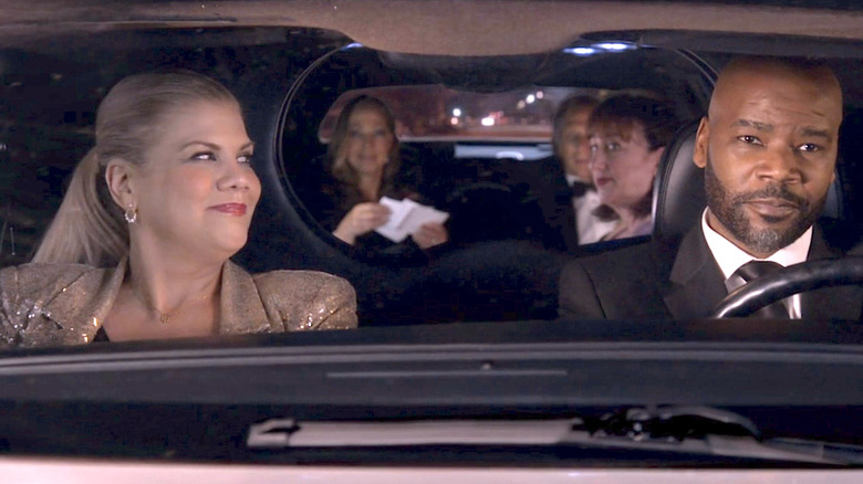 Tammy smiles at limo driver