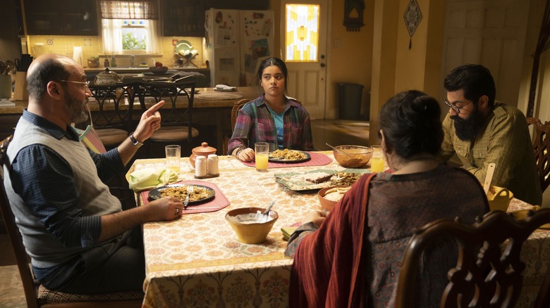 Kamala Khan eating with her family in Ms. Marvel