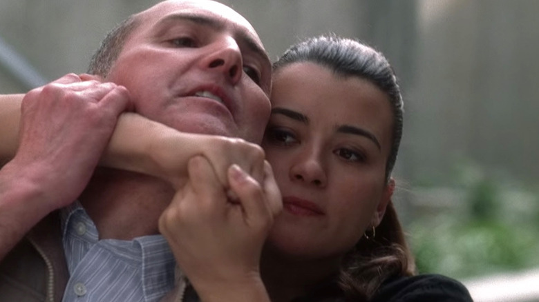 Ziva confronting a Mossad agent 