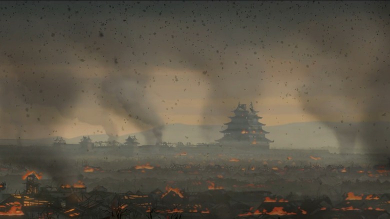 Edo City burning