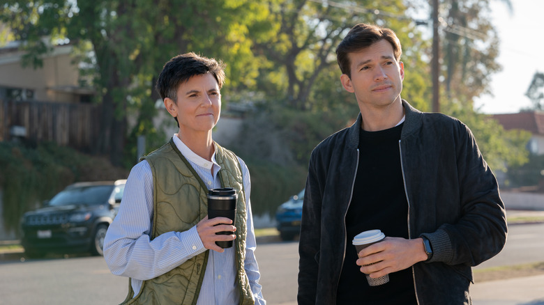 Peter and Alicia sharing coffee