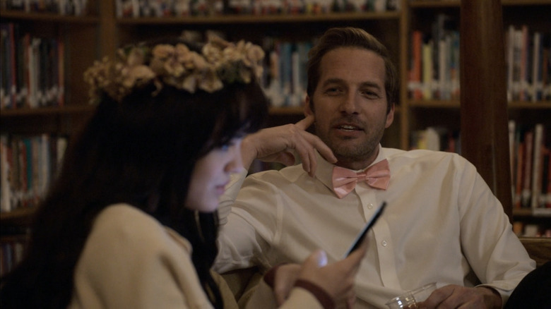 Ryan Hansen talking to Galilea La Salvia