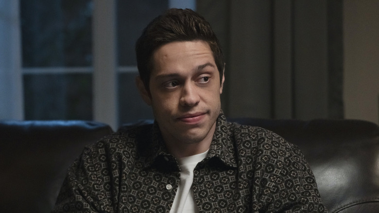 Pete Davidson looking pensive