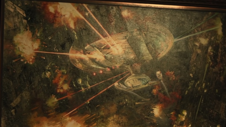 A painting in Picard's home revealing the state of the galaxy