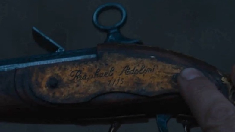 Engraved flintlock pistol in Prey