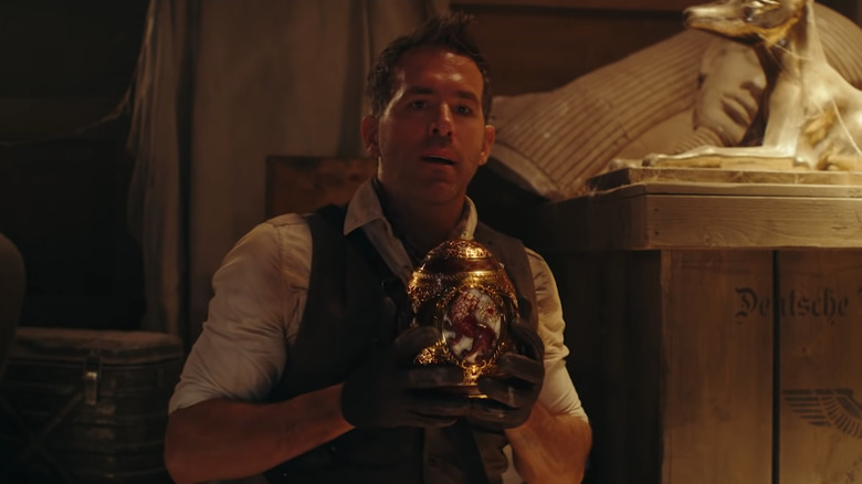 Ryan Reynolds holding golden egg