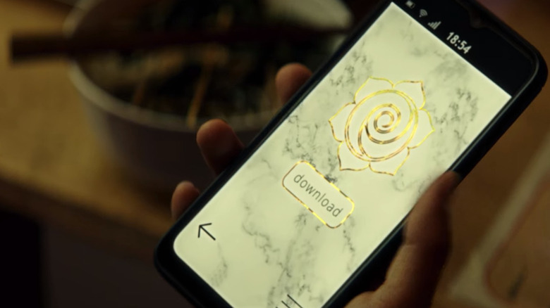 Smartphone displaying White Rose app